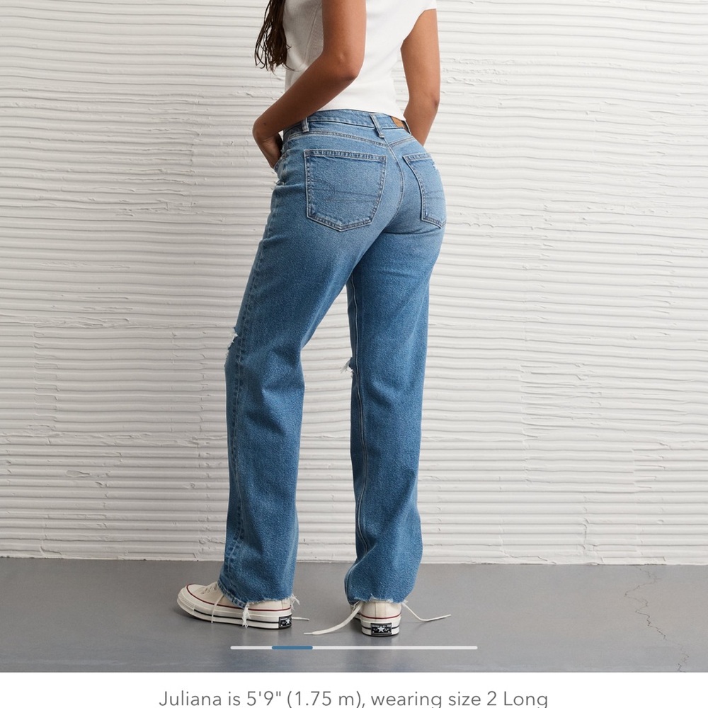 American Eagle Curvy Straight Classic Blue Women's Jeans size 0